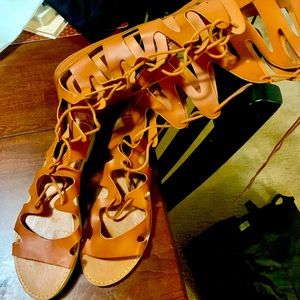 Beautiful rich color gladiator sandals
